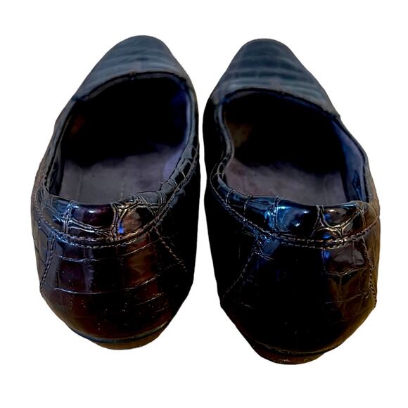 Clarks Everyday Timeless Women's Size 8.5M Shoes Black Croc Print Patent Leather - Picture 5 of 6